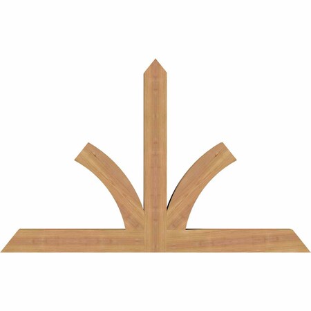 Ekena Millwork Richland Timber Gable Bracket, Western Red Cedar, 48"W x 30"H x 3 1/2"D x 3 1/2"F, 15/12 Pitch GBW048X30X0404RIC00SWR